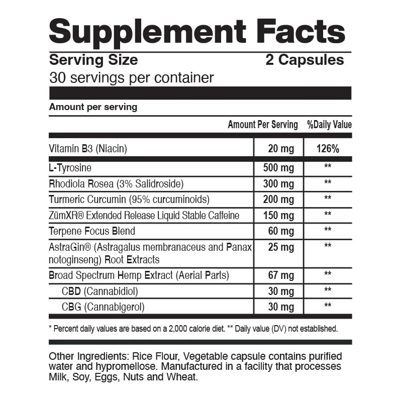 CBD + CBG Morning Capsules for Energy & Focus: Your Complete Morning Stack - Image 2