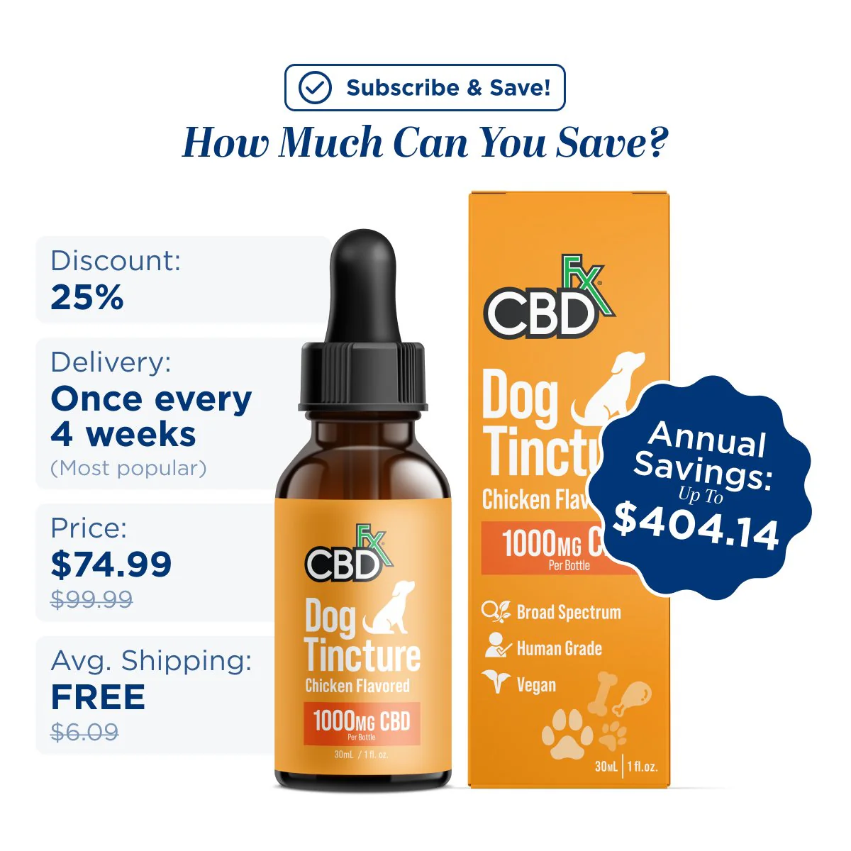 CBD Oil For Dogs - Chicken Flavored - 250 to 2000mg - Image 8