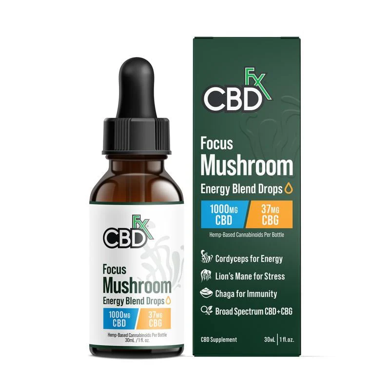 Focus Blend Mushroom Tincture + CBG + CBD - Image 3