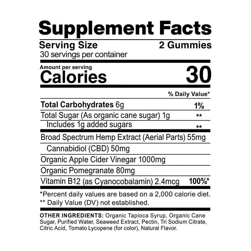 CBD Gummies with Apple Cider Vinegar 1500mg - Image 4