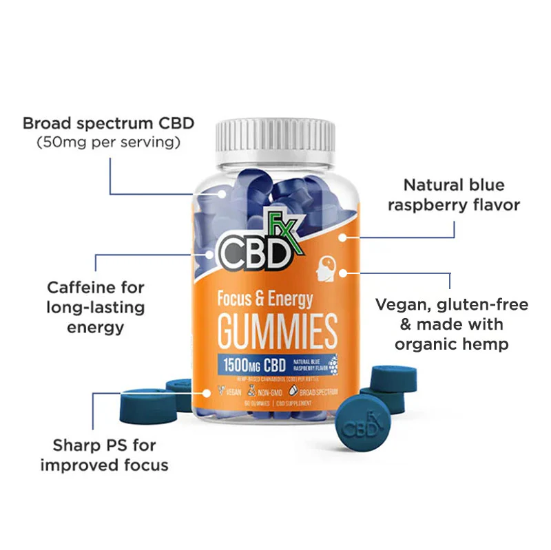 CBD Gummies for Focus & Energy 1500mg - Image 6