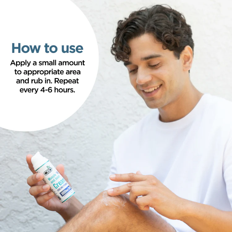 CBD Cream For Muscle & Joint: Cooling Formula 1000-3000mg - Image 4