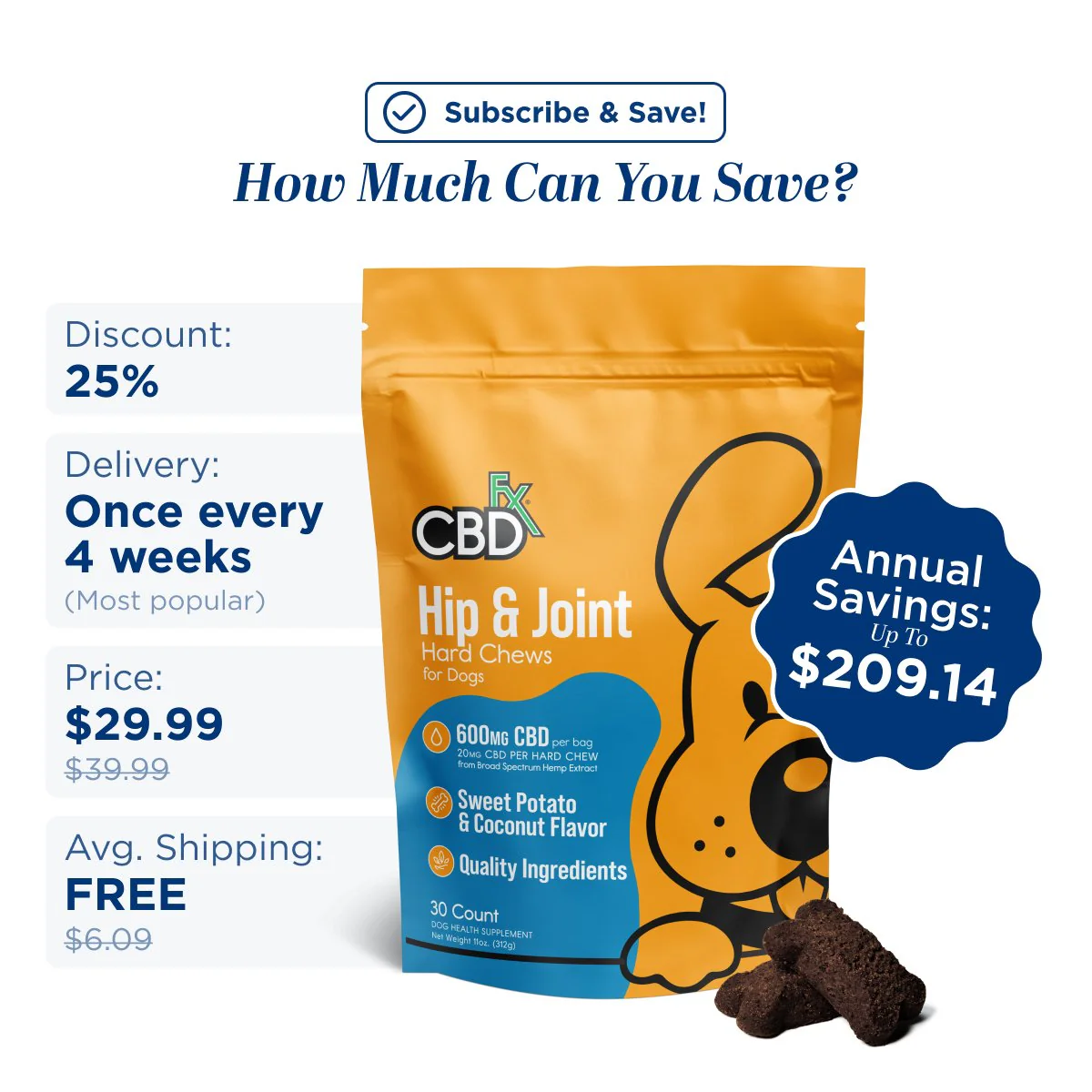 CBD Dog Treats: Hip & Joint Chews - Image 7