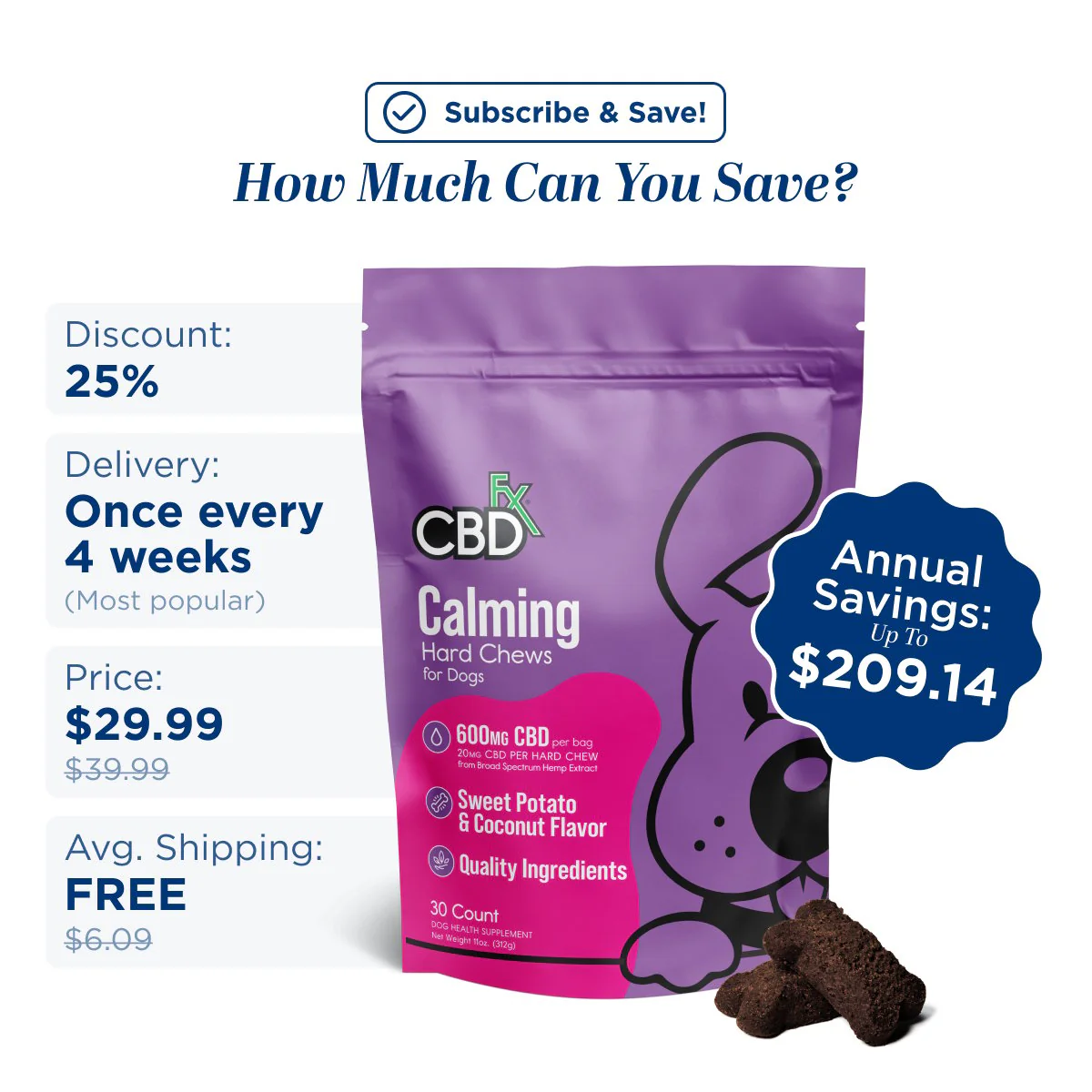 CBD Dog Treats: Calming Chews 600mg - Image 7