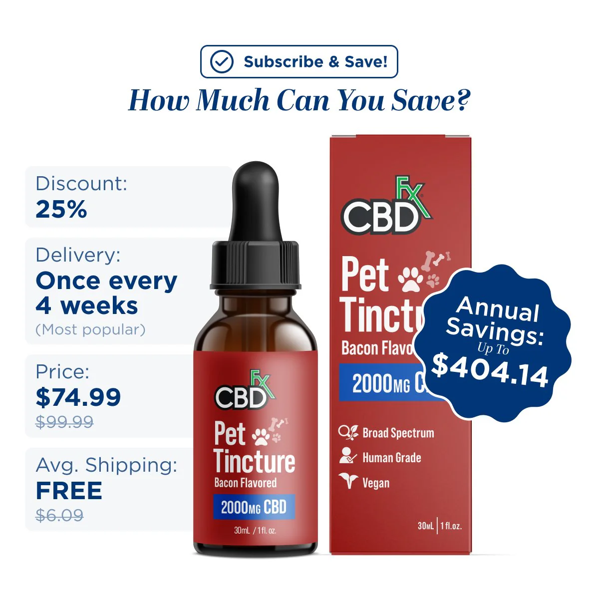 CBD Oil for Dogs - Bacon Flavored - 250 to 2000mg - Image 8