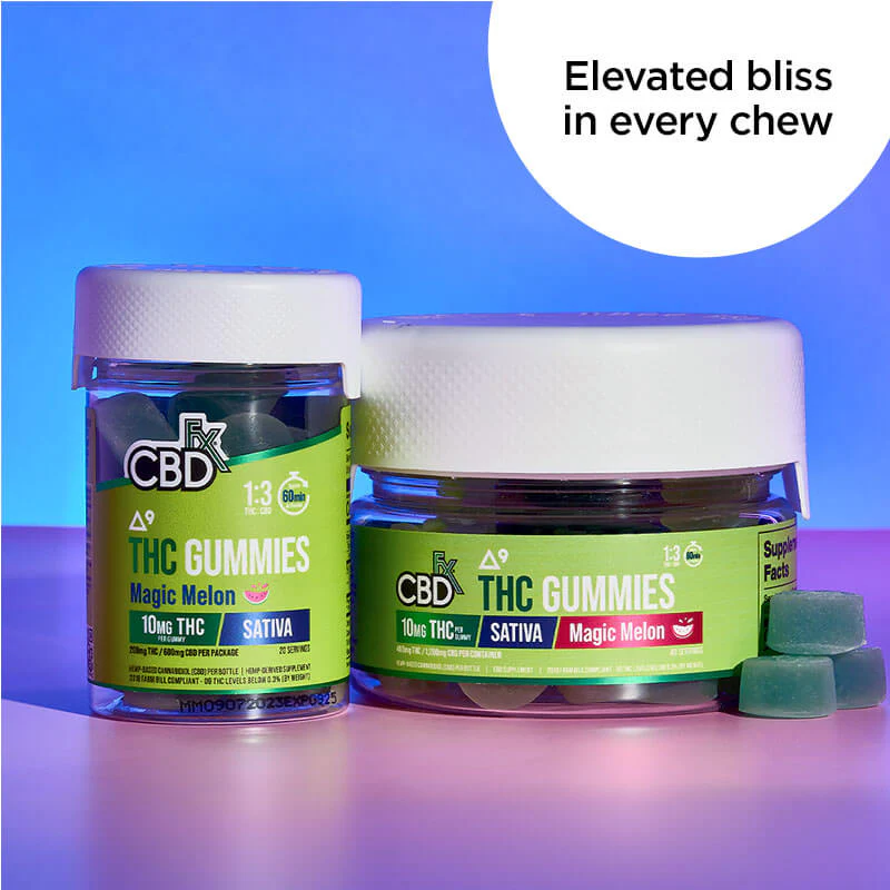 CBD Gummies + THC: Magic Melon Sativa - High Potency - Image 7