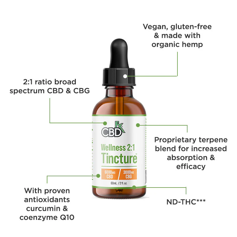 CBD + CBG Oil Wellness Tincture 1000-6000mg - Image 6